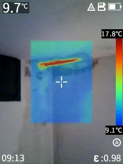 Analisi termografica dopo il test