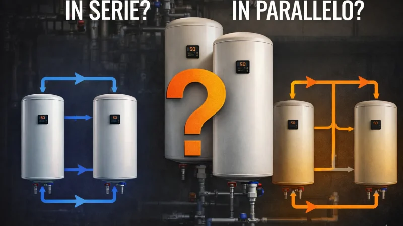 Scaldabagni in serie o in parallelo? Litri reali, differenze e scelta corretta