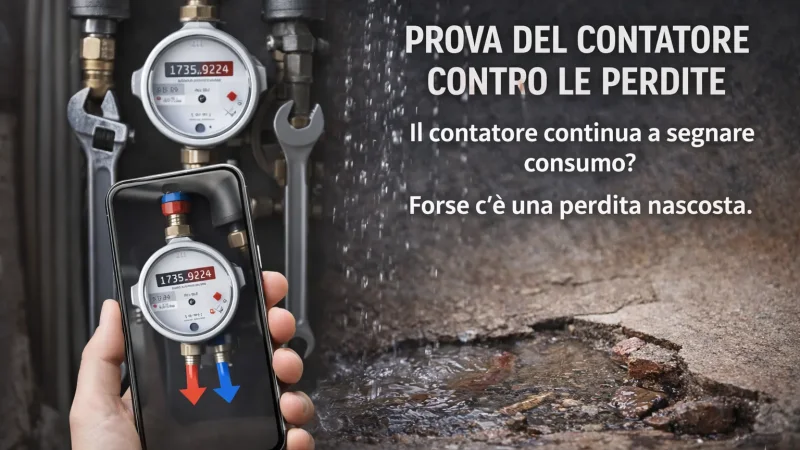 Prova del contatore: come capire se c’è una perdita d’acqua in casa